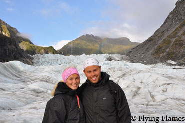 Josefin och Anders i Frans Josef Glaciären - Nya Zeeland